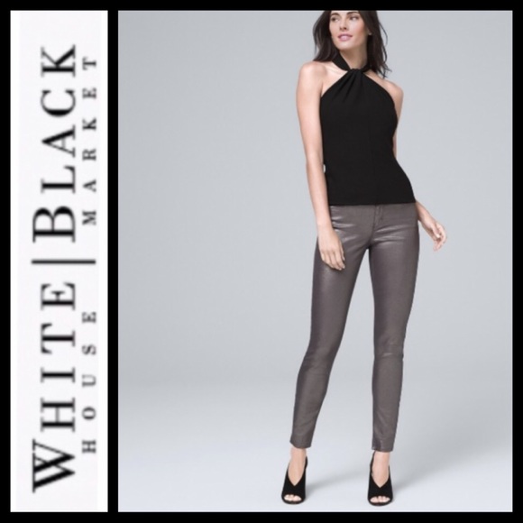 NWT ⭐️SALE⭐️WHBM Metallic Skinny Jeans - Picture 1 of 9